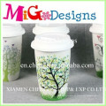 Neu Keramik Tassen mit Deckel Weiß Big Teetasse